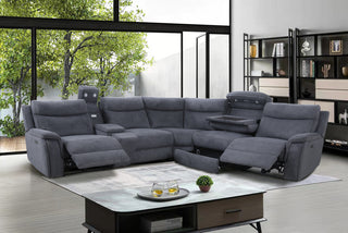 Bentley Electric Corner Recliner - Dark Grey